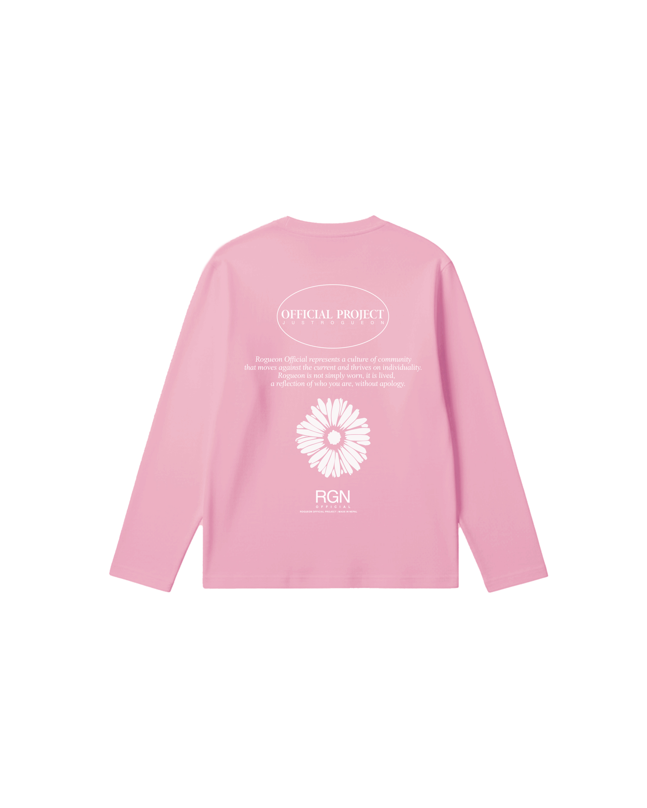 Baby pink project bloom longsleeve Back